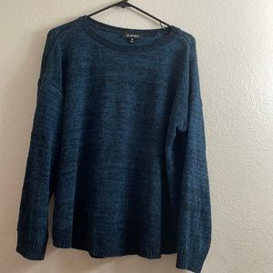 Blue and black knit sweater